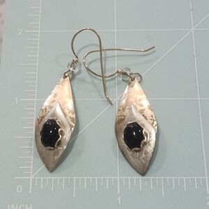Holly Yashi Silver And Gold Fill Floral Pattern Earrings With Stone